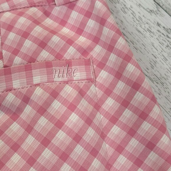Nike Golf Skirt Skort Womens Size 4 Pink Gingham Plaid Dri-Fit - Picture 4 of 7